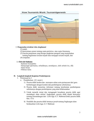 Kata Rincian Contoh rpp teks eksplanasi smp kelas vii | PDF