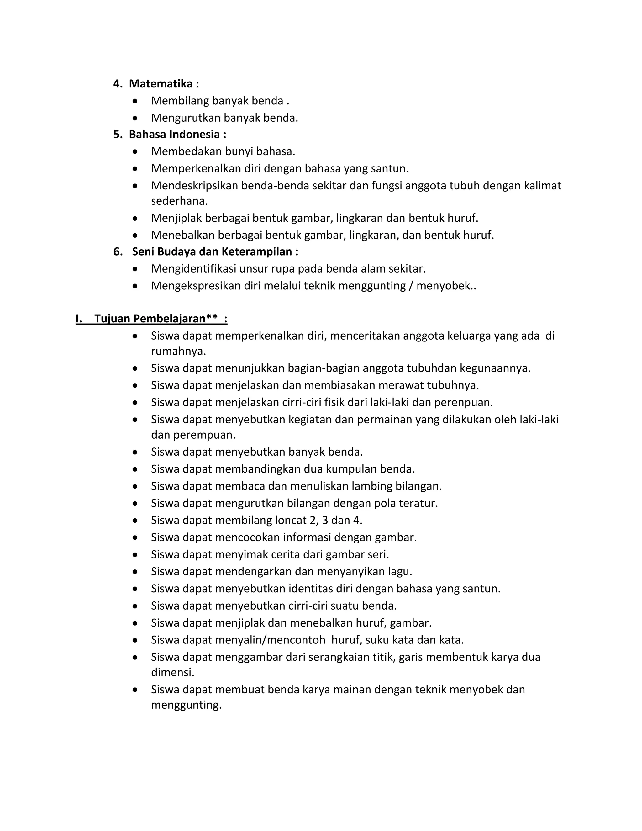 Contoh rpp tematik | DOCX