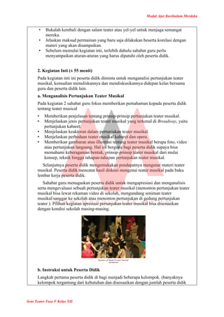Modul Ajar Seni Teater Kelas 12 Kurikulum Merdeka | PDF