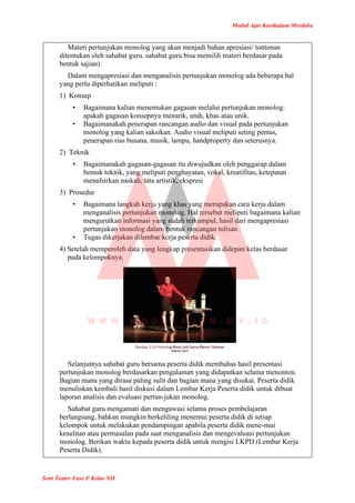 Modul Ajar Seni Teater Kelas 12 Kurikulum Merdeka | PDF