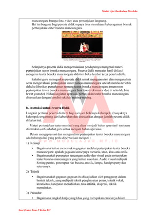 Modul Ajar Seni Teater Kelas 12 Kurikulum Merdeka | PDF