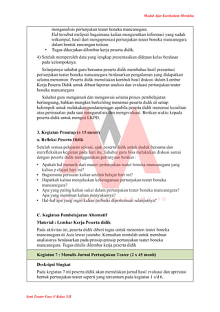 Modul Ajar Seni Teater Kelas 12 Kurikulum Merdeka | PDF