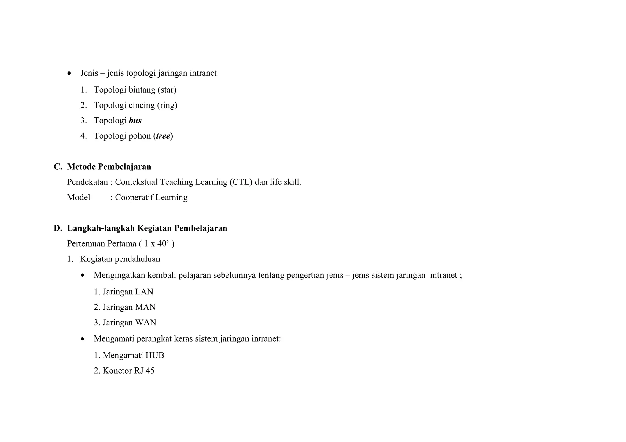 Contoh silabus rpp prota prosem rubrik tik | DOC