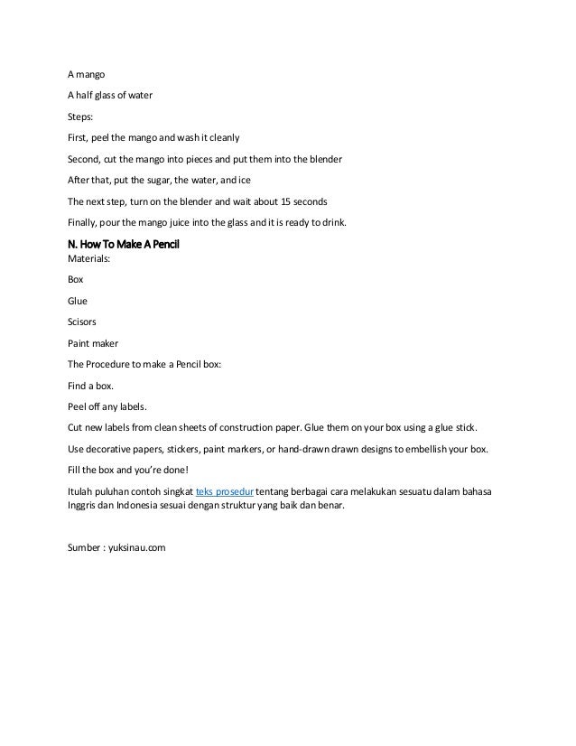 Image Result For Contoh Teks Procedure How To Makea Image Result For Contoh Teks Procedure How To Makea
