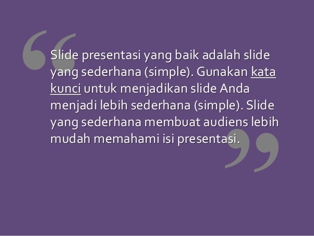 Contoh Slide Presentasi Powerpoint yang Baik dan Menarik 