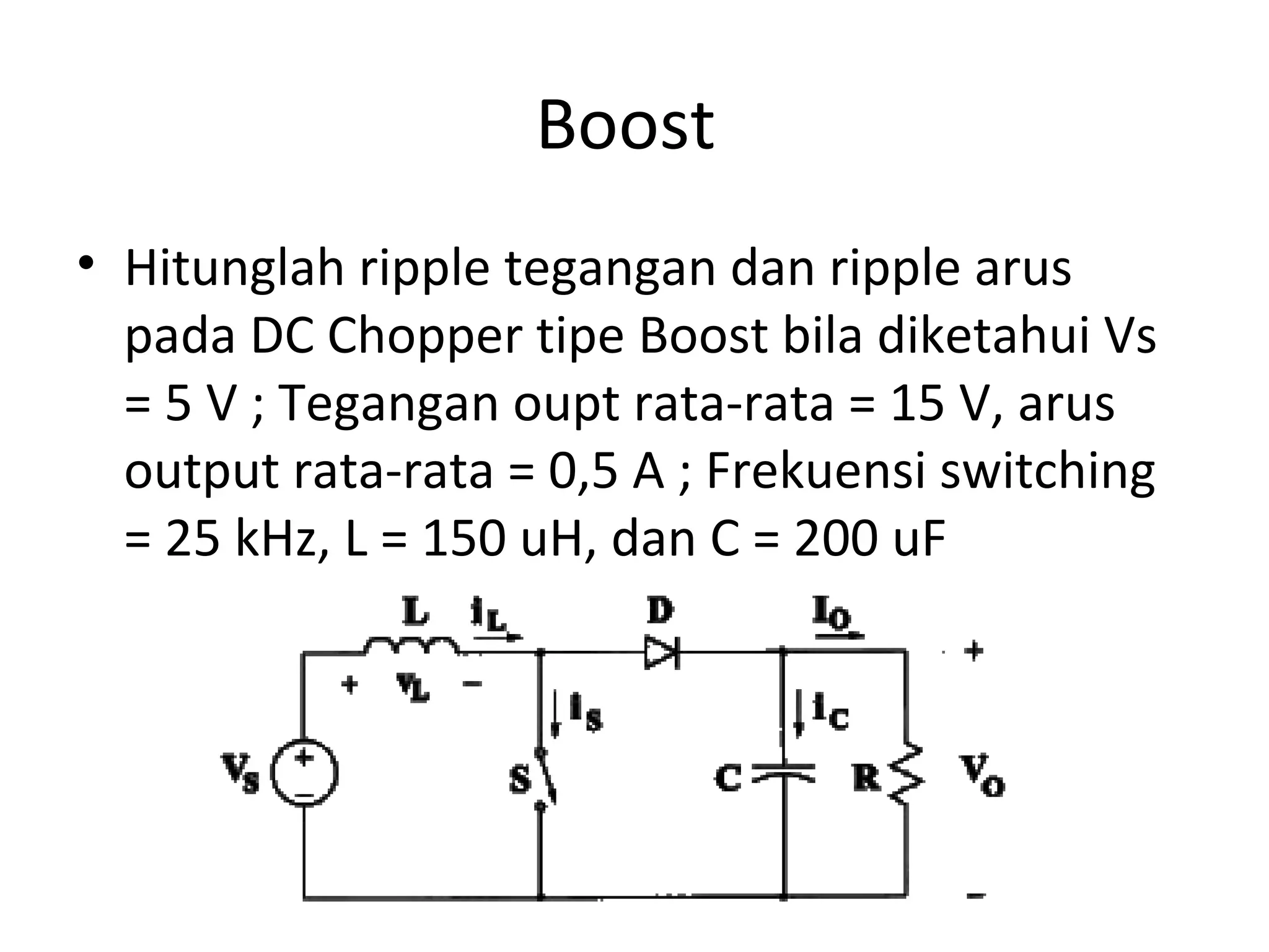 Contoh Soal DC to DC Converter | PPT