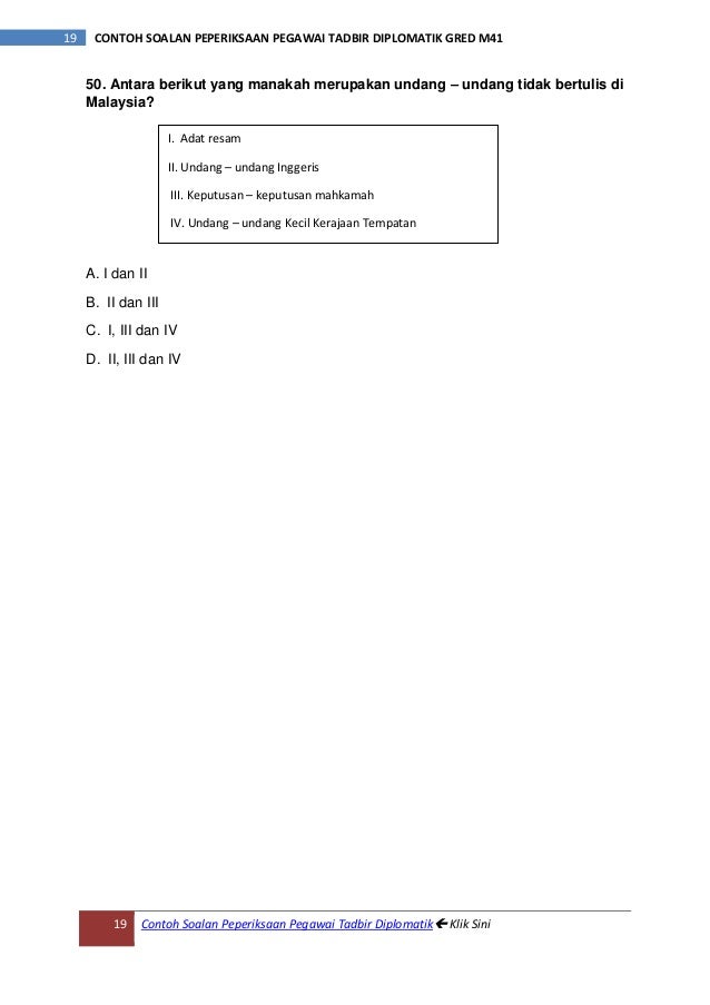 Contoh Soalan PTD Seksyen Pengetahuan AM 2018/2019