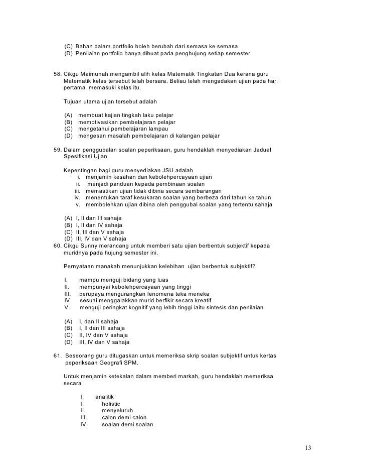 Contoh Soalan Ujian Matematik Tingkatan 1 - Lamaran G