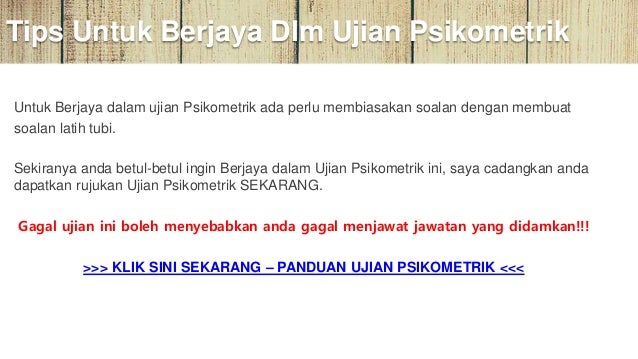 Contoh Soalan Ujian Psikometrik SPA