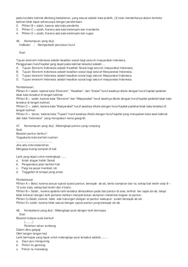 Contoh soal b.ina paket 2
