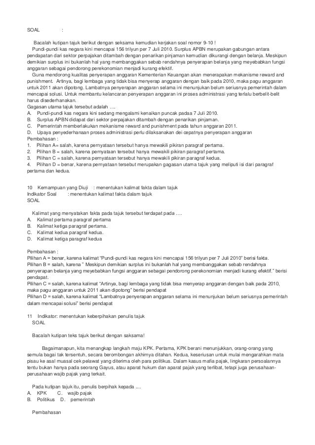 Contoh soal b.ina paket 2