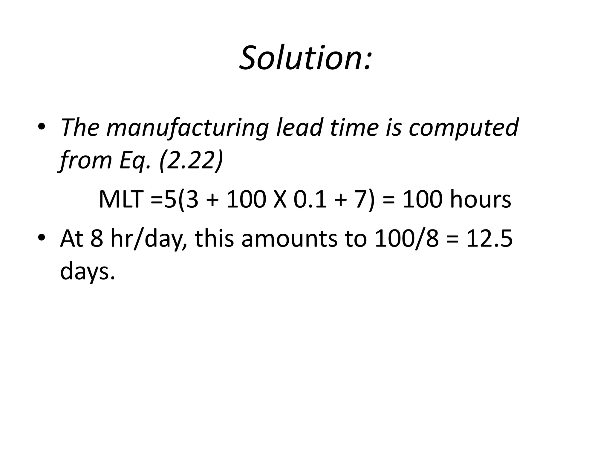 Contoh Soal Perhitungan Kapasitas Manufaktur | PPTX