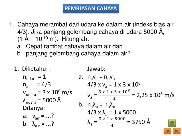 Soal gelombang cahaya dan pembahasan