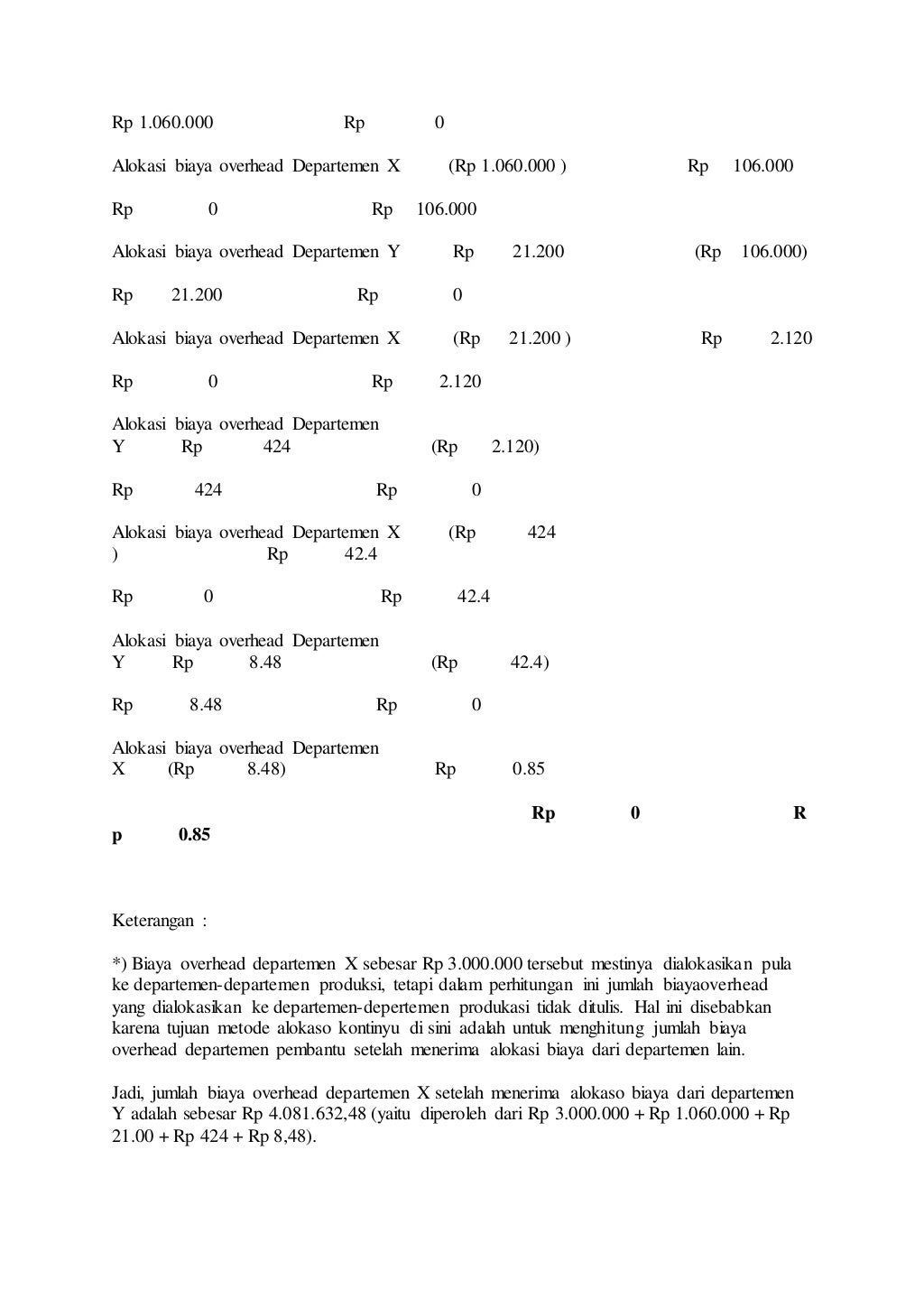 Contoh soal dan penyelesaian departementalisasi bop