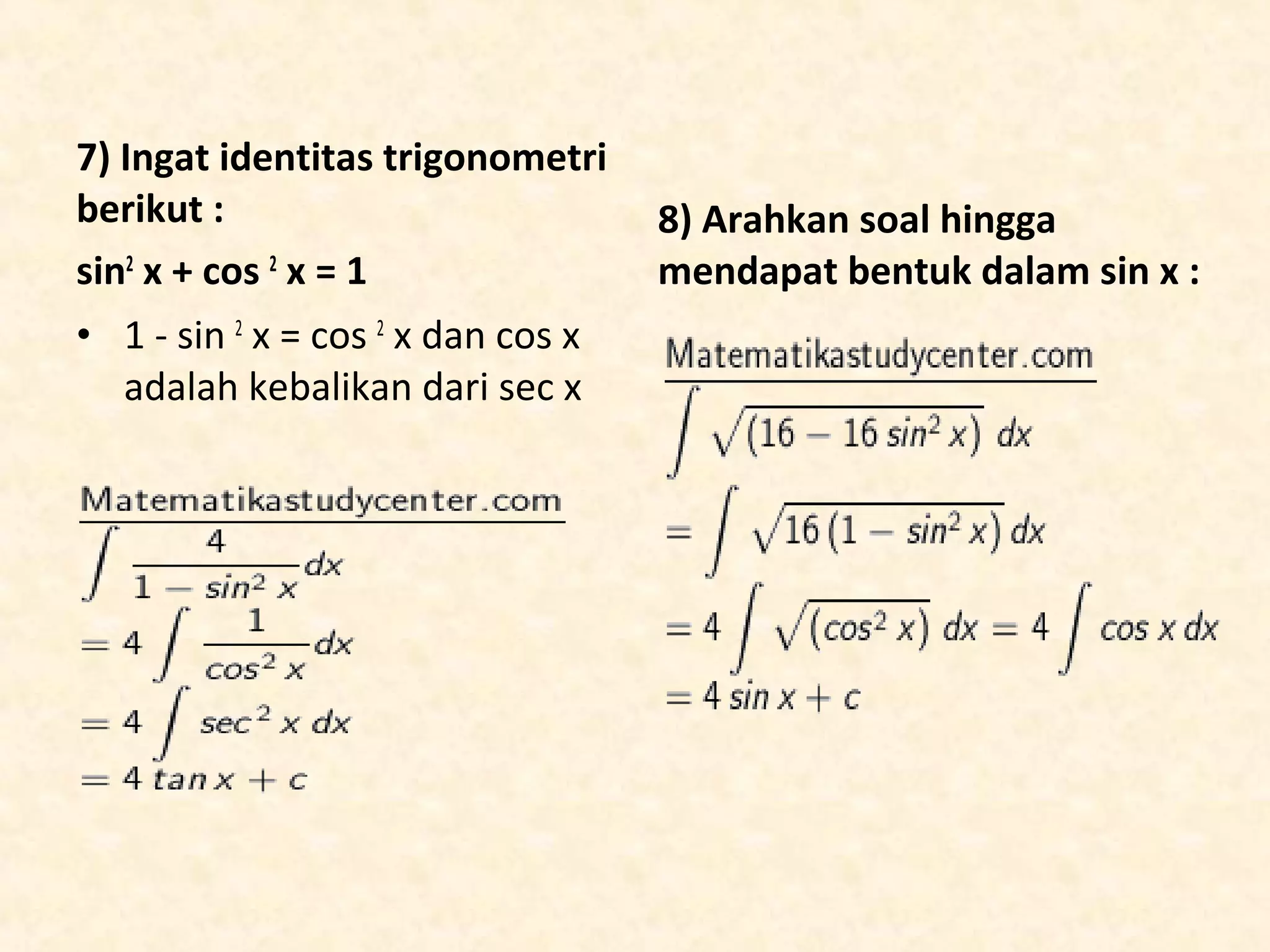 Contoh soal dan penyelesaian trigonometri secara lengkap | PPT