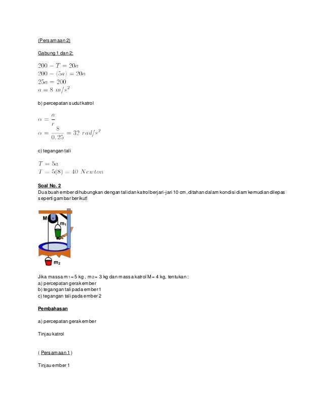 Contoh soal dinamika rotasi