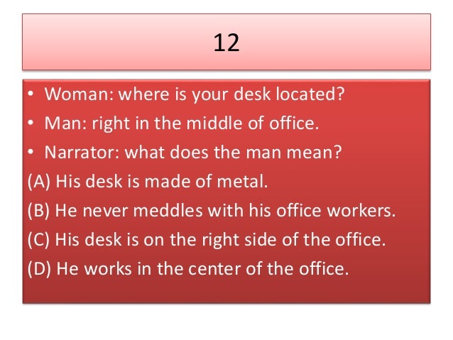 Contoh Soal Listening Toefl Pbt Part 3