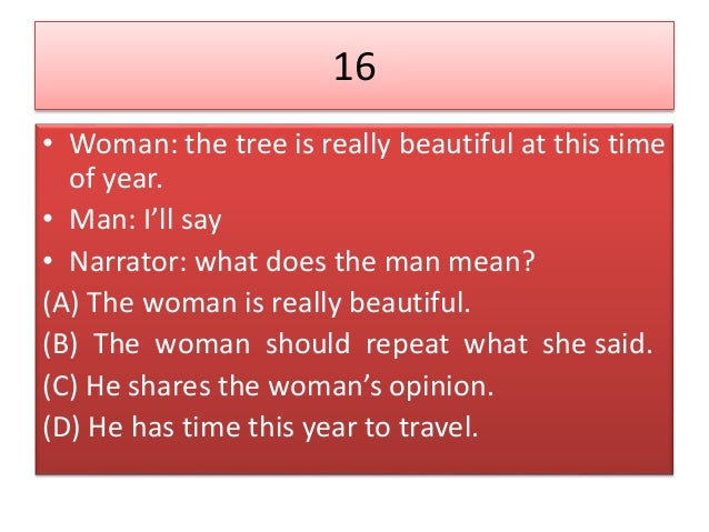 Contoh soal listening TOEFL PBT PART 3