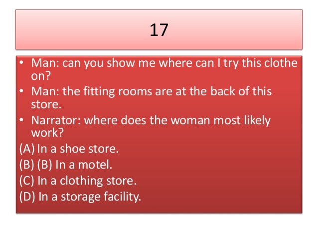 Contoh soal listening TOEFL PBT PART 3