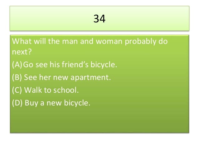 Contoh soal listening TOEFL PBT PART 3