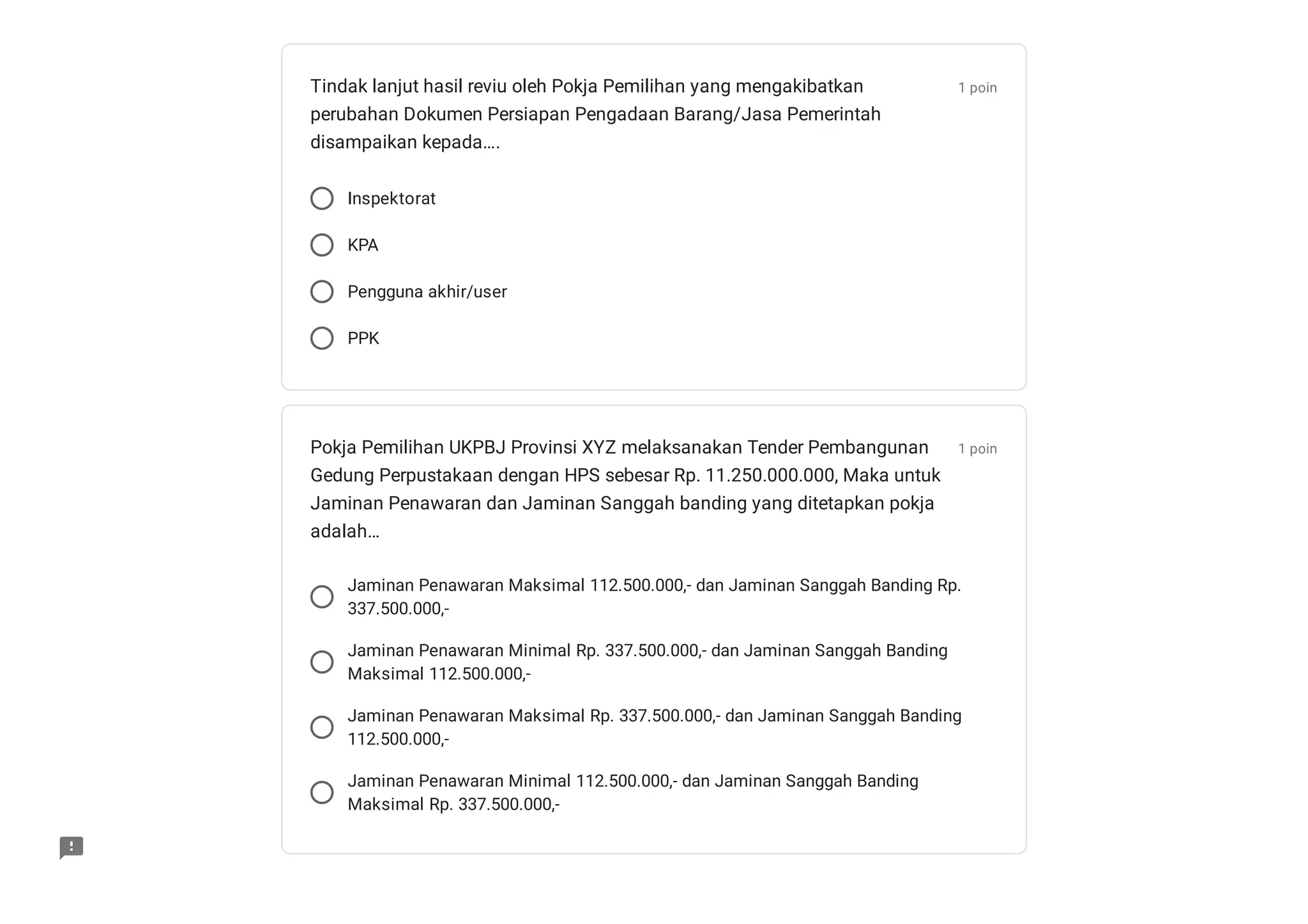 Contoh Soal M4 Pemilihan Penyedia Pbjp Pdf