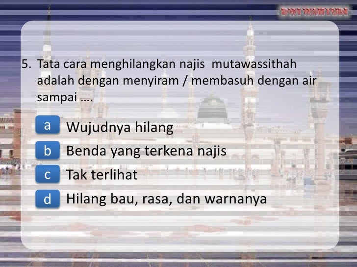 Contoh Soal Thaharah