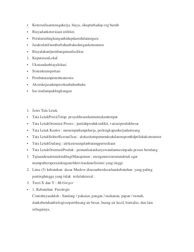 Contoh Soal Uas Manejemen Operasional