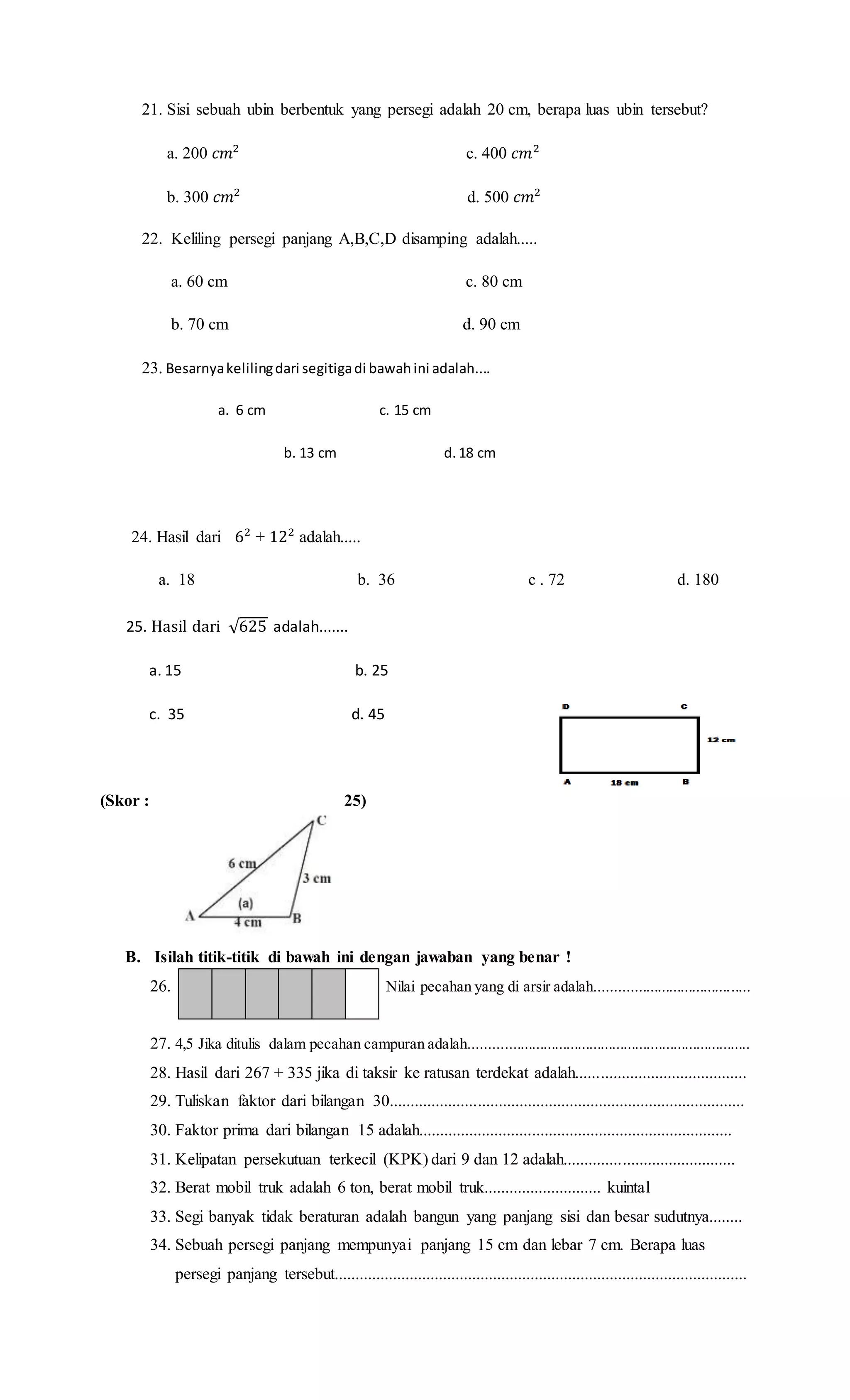 Persiapan Optimal: Download Soal PTS Kurtilas Kelas 4 Semester 2 untuk Raih Prestasi