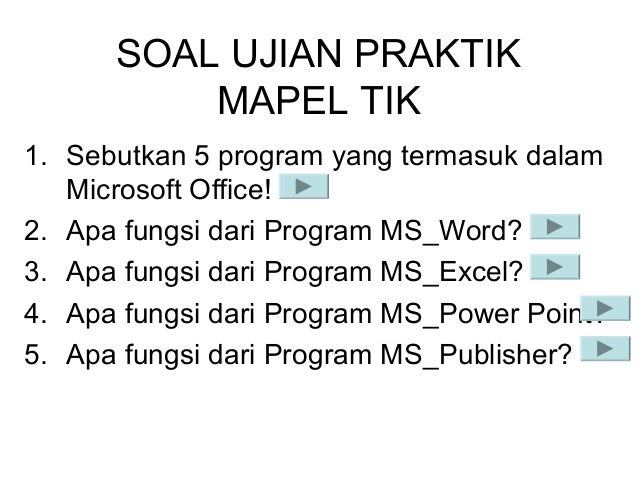Contoh Soal Ujian Praktik
