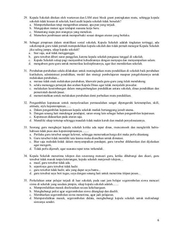 Contoh soal ukg 2015 untuk kepala sekolah