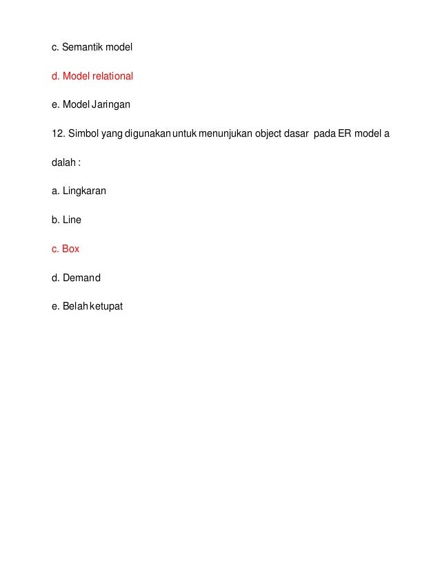 Contoh soal uts perancangan basis data