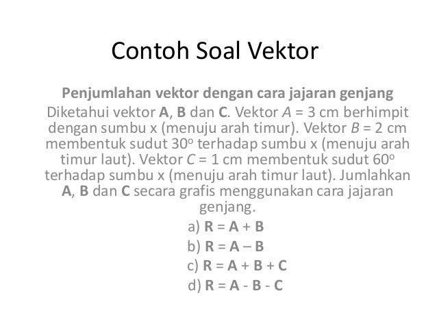 Soal vektor dan pembahasanya