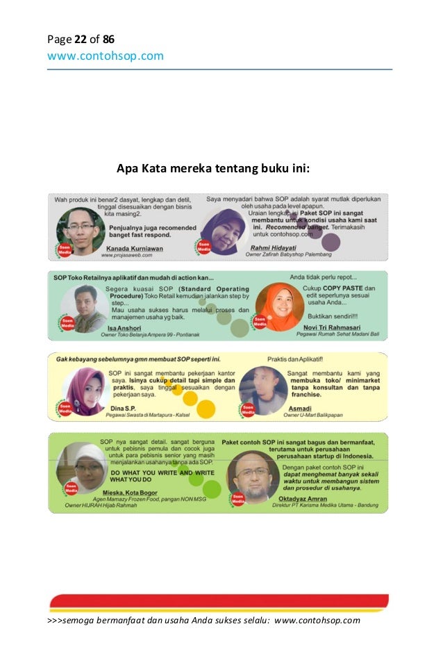 Contoh SOP Layanan Customer Toko Tetail Contoh SOP Layanan Customer Toko Tetail