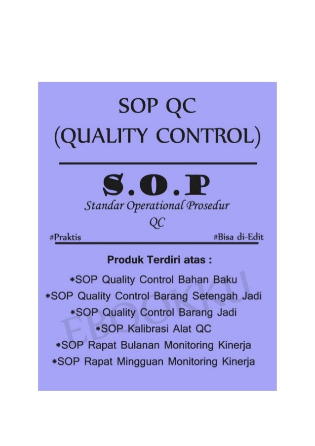 Contoh SOP QC (Quality Control)