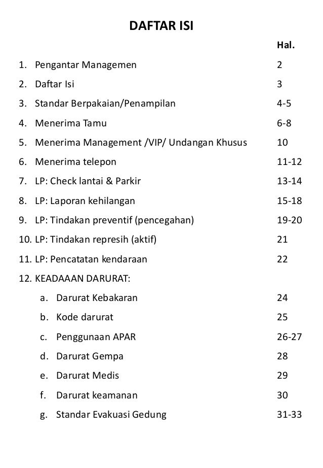 Contoh Sop Security Pengamanan Code Of Conduct