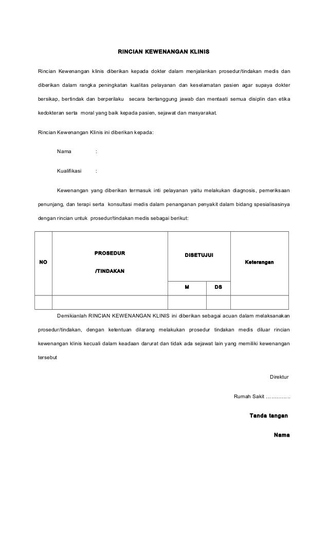 Contoh spk dan rkk serta rekomedasi k omite medis