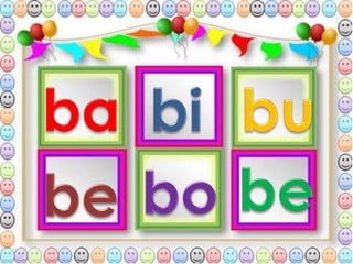 Contoh sukukata terbuka dgn huruf boleh bergerak (ba bi bu)