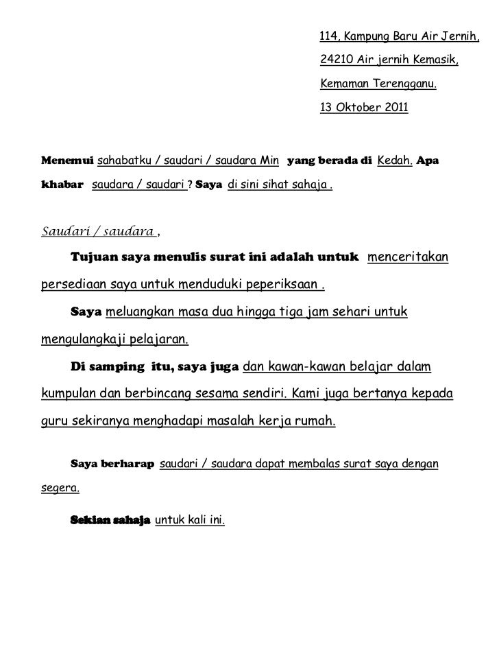 Contoh Surat Melalui Ketua Jabatan English
