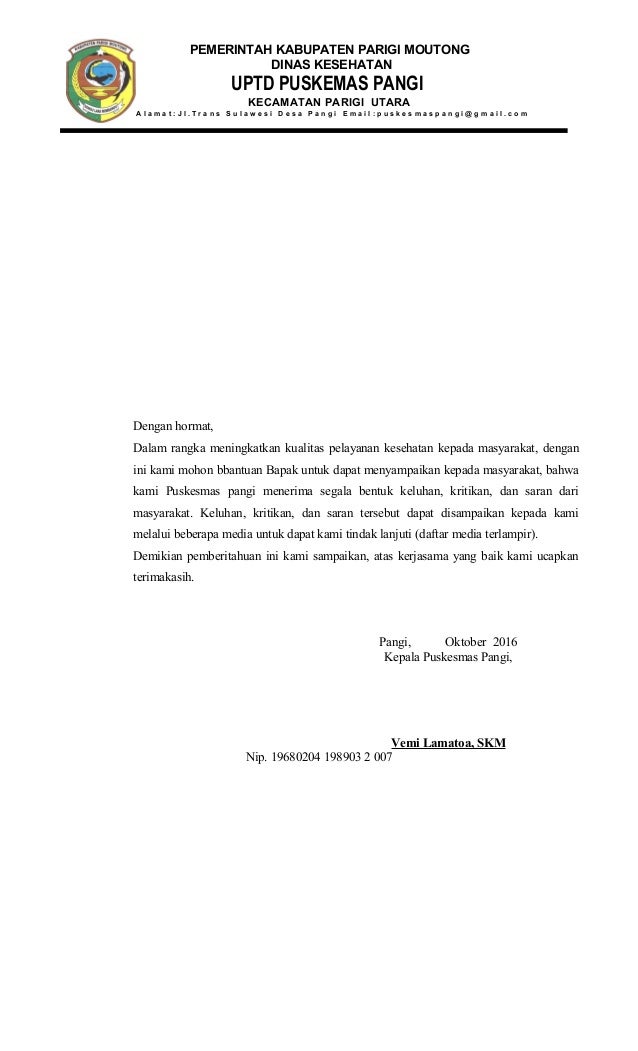 Contoh surat tugas