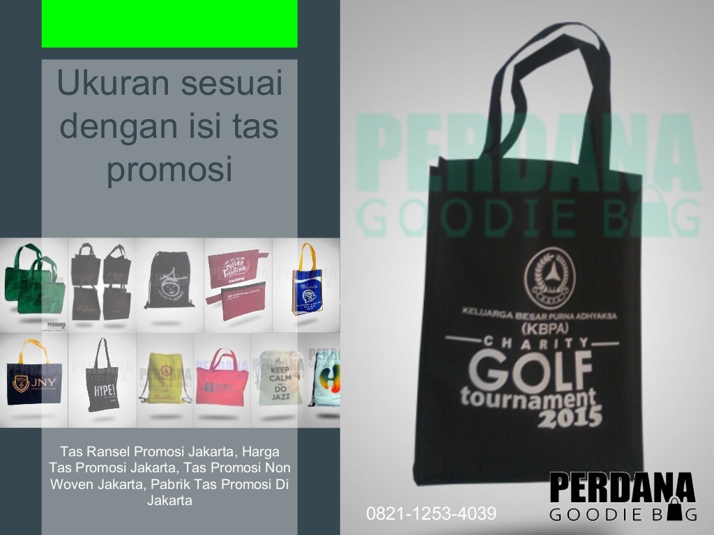 Contoh Tas Promosi Sekolah Perdana Goodie Bag