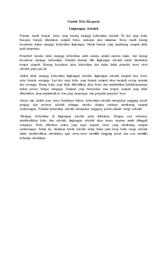 Contoh Teks Eksposisi Tentang Lingkungan Belajar<script async src=