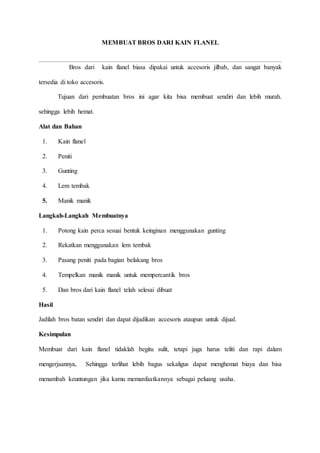 Contoh teks laporan hasil percobaan