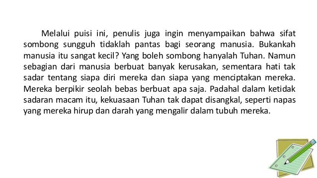 Contoh teks ulasan mengenai beragam karya sastra (puisi ...