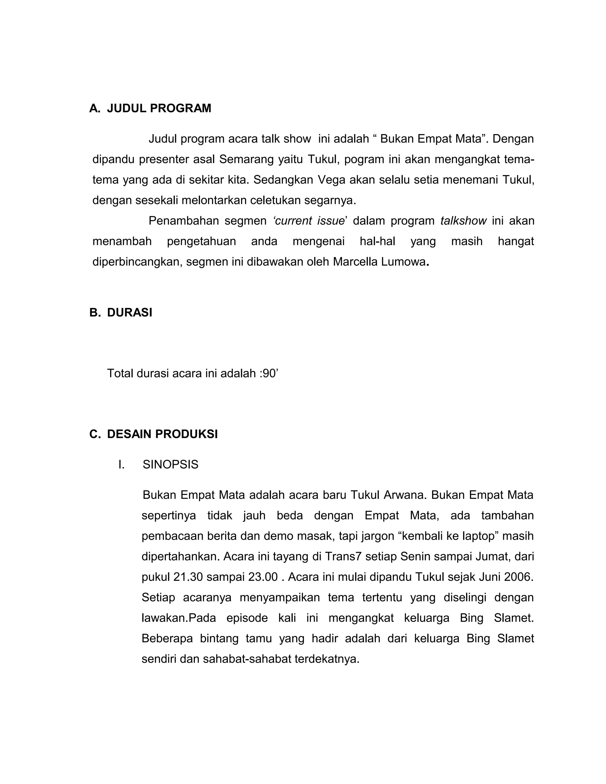 Contoh format tugas menganalisa program | DOC