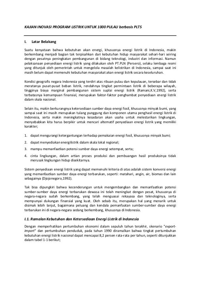 Contoh Tulisan Listrik