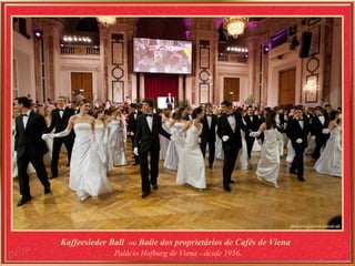 Kaffeesieder Ball  ou  Baile dos proprietários de Cafés de Viena  Palácio Hofburg de Viena - desde 1956 .  