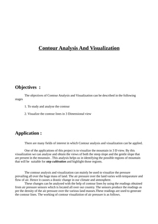 contour analysis and visulaization documetation -1 | PDF
