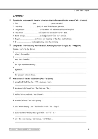 BACH UNIT 2 - test 2 | DOC