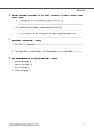 BACH READING - UNIT 6 | DOC