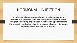 Ovulation Injection Contraception | PPTX